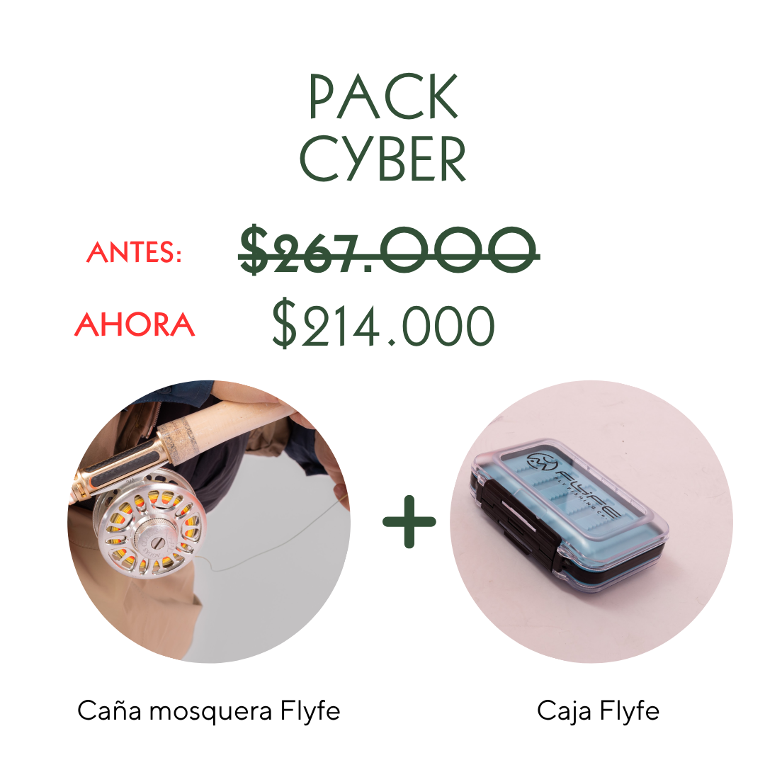Pack caña flyfe + caja flyfe