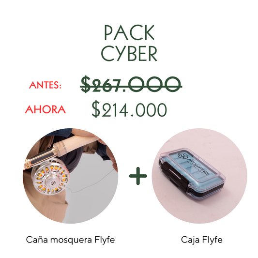Pack caña flyfe + caja flyfe